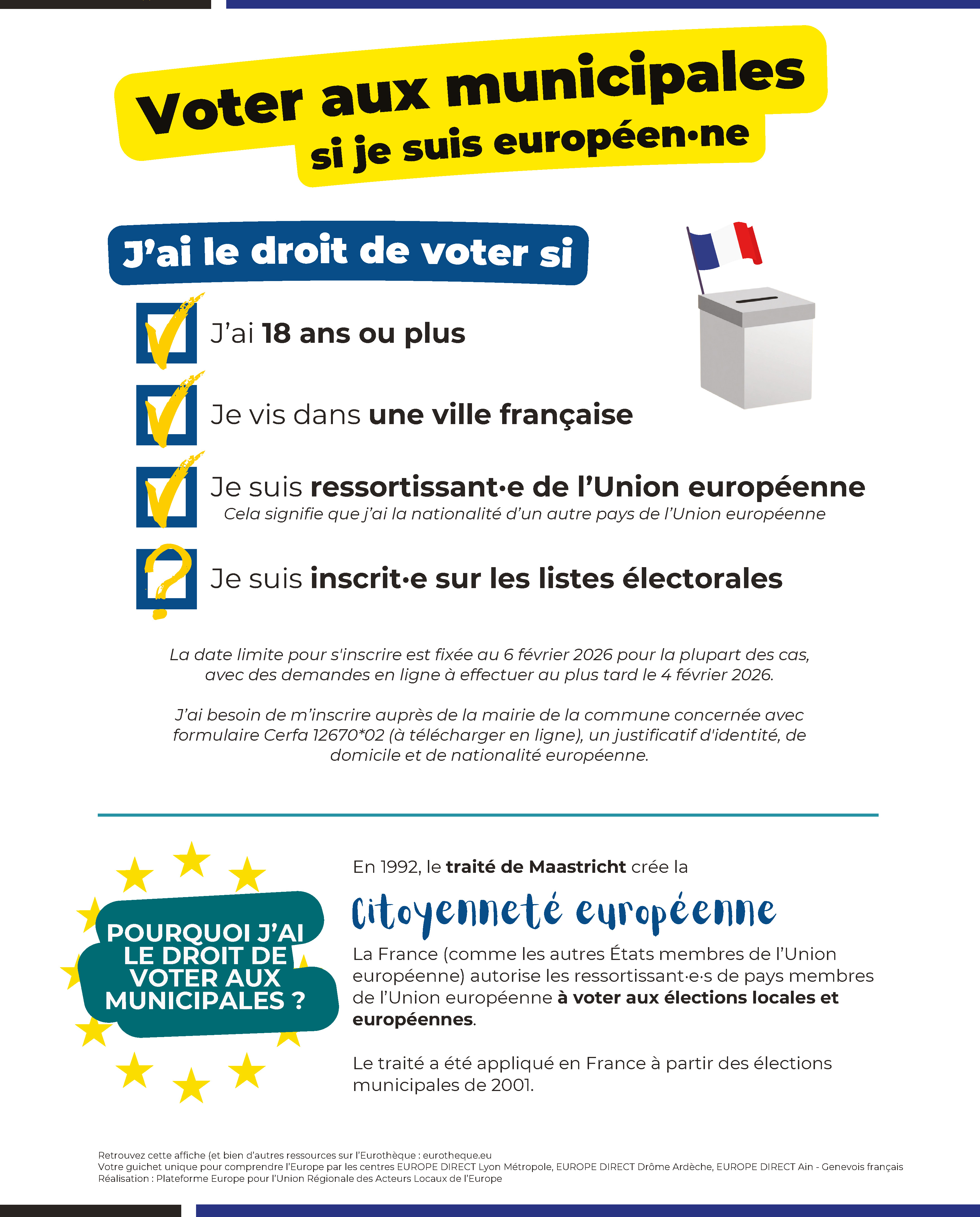 Elections municipales pour les ressortissants européens